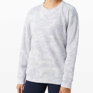 Lululemon All Yours Crew *Terry Incognito Camo Alpine White Multi Size 10